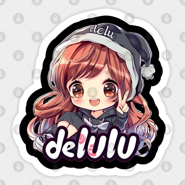 Delulu Anime Girl Sticker by MaystarUniverse